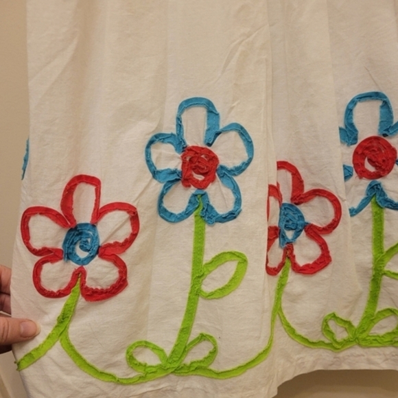 🥳HP! Rare Editions White Embroidered Ruffled Flower Summer Dress Size 6X - Picture 10 of 10